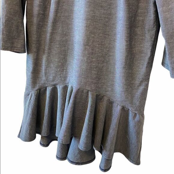 Blue Ruffle Lace Trim Collar Loose Fit Dress - Picture 4 of 8